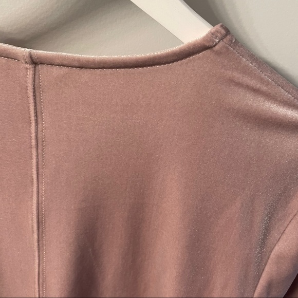 Madewell | velvet blush pink dress - Picture 8 of 14